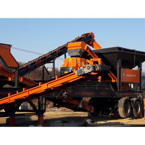 Machacadora de impacto con eje vertical - Polygonmach - móvil / fina