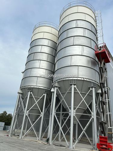 Silo empernado - Polygonmach - de cemento / de llenado / para construcciones
