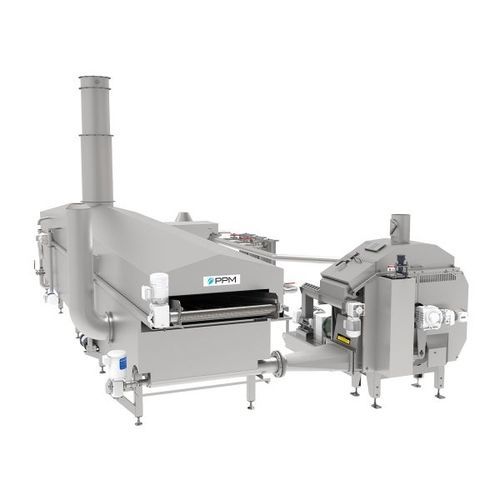 Freidora industrial continua - PPM Technologies, LLC - para frutos de cáscara / con transportador / automática