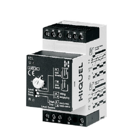 Relé de control de nivel - TCL series  - HIQUEL - 2NA/NC / AC/DC / en riel DIN
