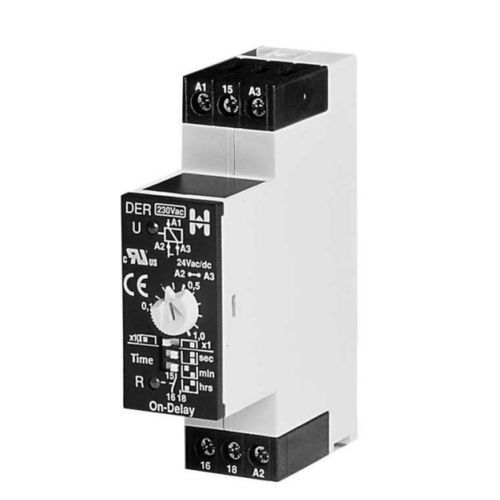 Relé temporizador con retardo de atracción - TE series  - HIQUEL - en riel DIN / enchufable / DIP