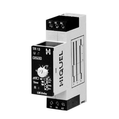 Relé temporizador off-delay - TR series  - HIQUEL - en riel DIN / enchufable / DIP