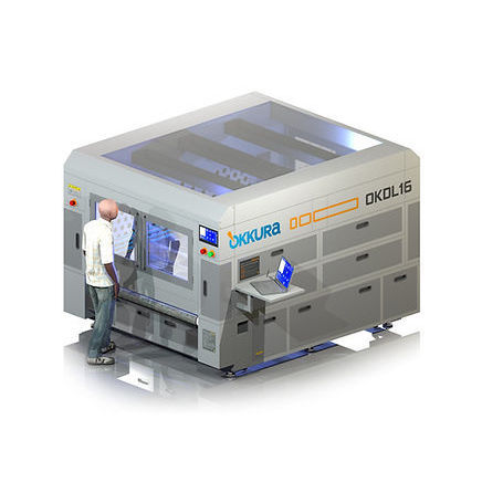 Máquina de corte láseres de 2 haces - OKDL16  - Okkura Limited - para tejidos técnicos / de mesa plana / de alta velocidad