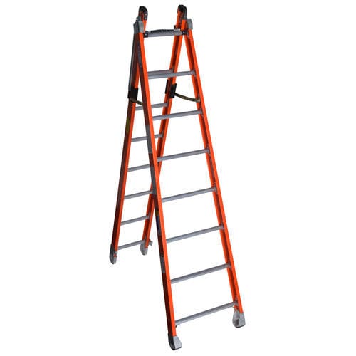 Escalera de tijera portátil - 7808 - WERNER CO - de fibra de vidrio / con escalones ribeteados