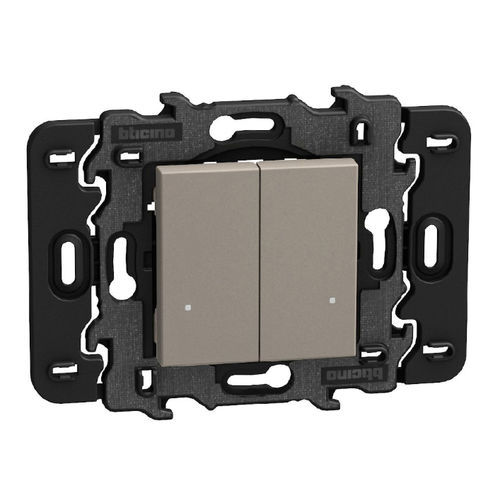 Interruptor 2 polos - YG4003DCW - BTICINO - al ras / para montaje en superficie / con indicador luminoso