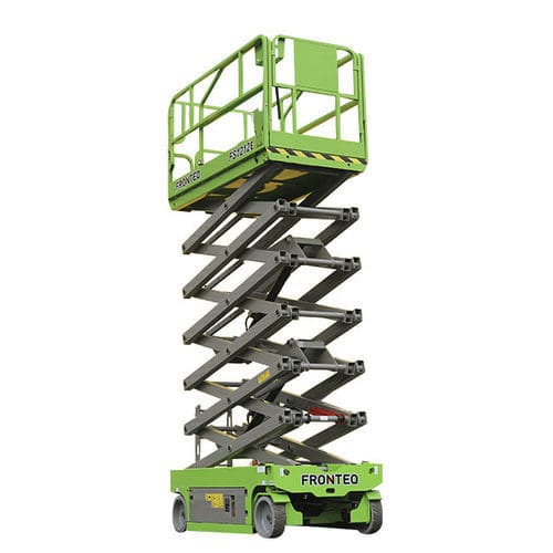 Plataforma elevadora de tijera eléctrica - FS1212E - Fronteq (Changzhou) Machinery Co., Ltd. - móvil / para uso en interiores y exteriores / para almacén