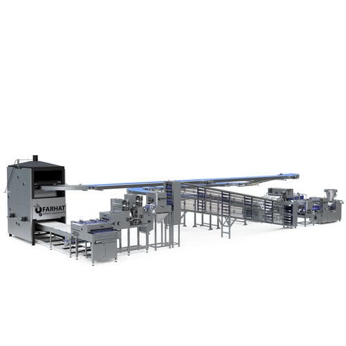 Línea de producción de panes pan tannour - Farhat Bakery Equipment