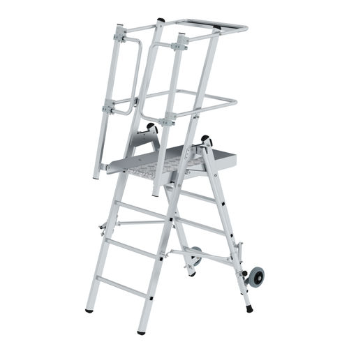 Escalera de aluminio - 05252 series - Munk Günzburger Steigtechnik - plegable / de plataforma / telescópica