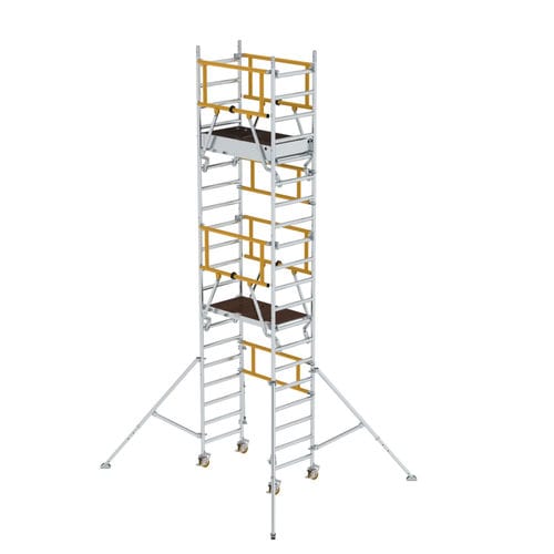 Torre de andamio móvil - 125111 - Munk Günzburger Steigtechnik - de fachada / con escalera / aluminio