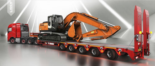 Semirremolque góndola de cama rebajada - lider trailer - de 5 ejes / con frenado por inercia / extensible
