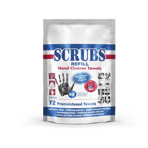Toallita limpiadora para las manos - SCRUBS&reg; Refill Pack 72 - ITW Industrial Solutions - de pieza / de herramientas / para aplicaciones industriales
