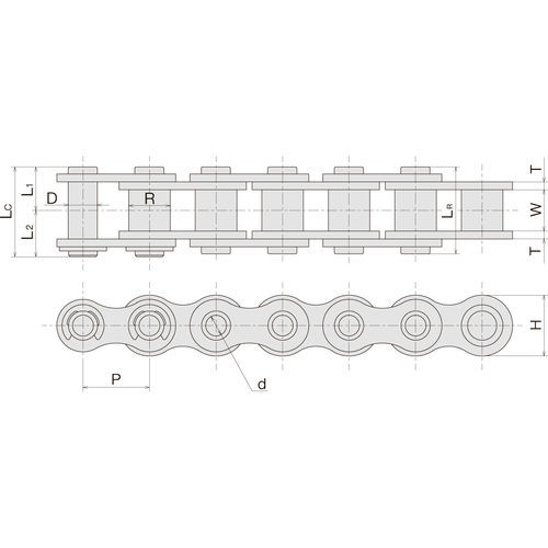 Cadena de eje hueco - SL HP - Sugiyama Chain Co., Ltd. - de transmisión / de acero / ANSI