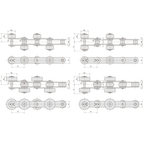 Cadena de transmisión - SR - Sugiyama Chain Co., Ltd. - de acero / de rodillos / con fijación