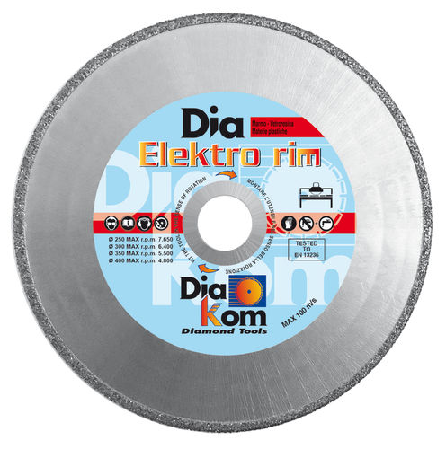 Disco tronzador de metal - 713E series - DIAKOM - para hormigón / para mármol / adiamantado