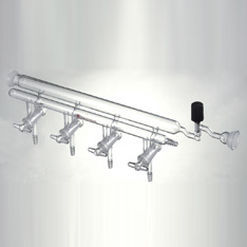 Manifold multivía - M360004   - Synthware glass - de vidrio / para gas / para vacío