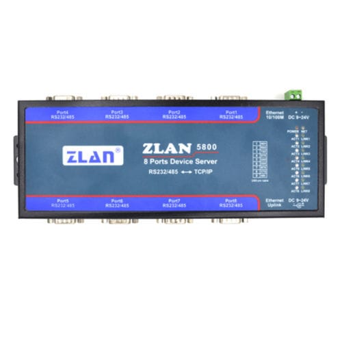 Servidor de periférico en serie - ZLAN5800 - Shanghai ZLAN Information Technology Co.,Ltd - Ethernet / DB9 / 8 puertos
