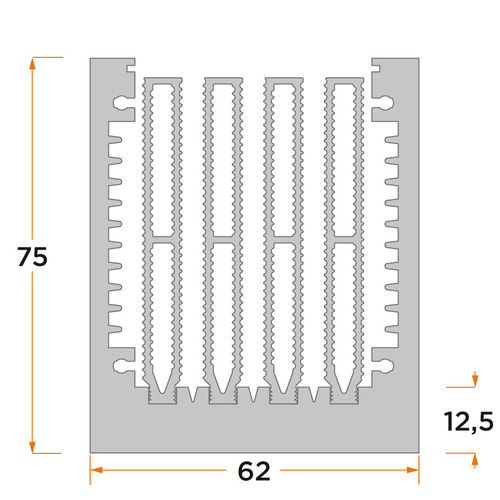 Disipador térmico de aluminio - PR 715 - Alutronic Kühlkörper GmbH und Co. KG - para LED / para la electrónica / para lámparas de LED