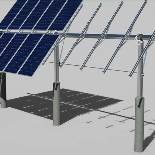 Seguidor solar de un eje - xmimetaenergy - fijo