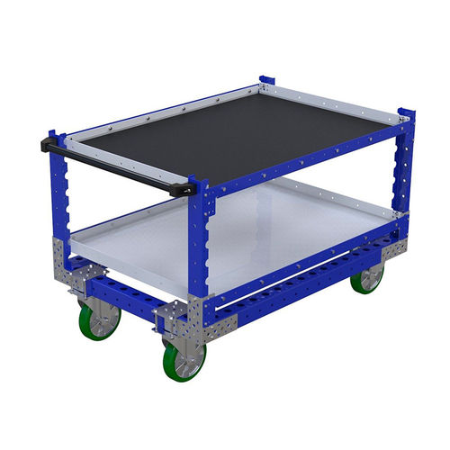 Carro de manipulación - FQ-0202 - OPEX FACTORY - de acero / 2 niveles / de fuerte carga