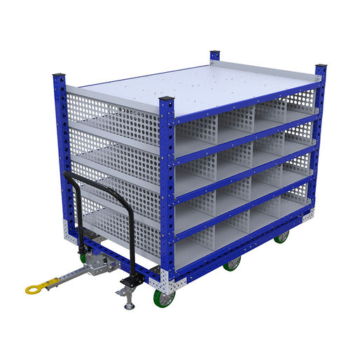 Carro de transporte - FQ-0206 - OPEX FACTORY - de acero / 4 niveles / de perfil