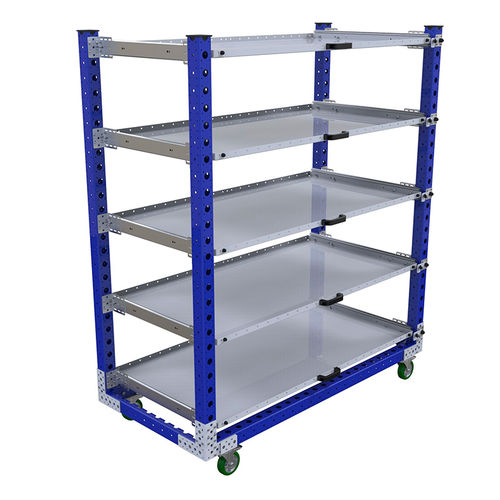 Carro de transporte - FQ-0203 - OPEX FACTORY - de acero / 5 niveles / de perfil