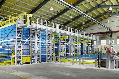 Torre de almacenamiento modular - TowerMat UE series - Intertex Maschinenbau Ingeborg Deiss GmbH & Co. - para cargas largas / para cajas