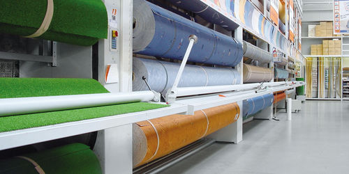 Carrusel para rollos - TeboMat - Intertex Maschinenbau Ingeborg Deiss GmbH & Co. - vertical / para rollos de tejido / para alfombras
