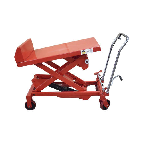 Mesa elevadora basculante - TF F series - SANTSAI MACHIENRY - de tijera / hidráulica / con pedal