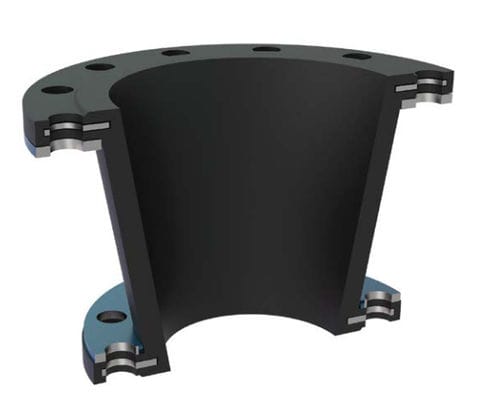 Adaptador con brida - LOCS - para tuberías / de caucho / cónico