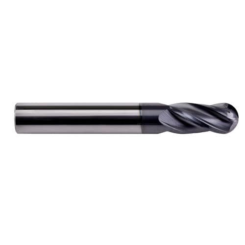 Fresa con hélice asimétrica - H4R series - DueCi SRL - frontal hemisférica / carburo sólido / de ranurado
