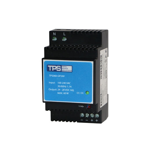 Alimentación eléctrica en riel DIN - TPS060-GP24V - TPS Elektronik GmbH - AC/DC / de dos salidas / CE