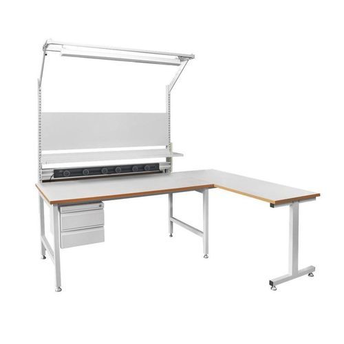 Puesto de trabajo industrial - L-shaped-12060 - TPS Elektronik GmbH - modular / ESD / a medida
