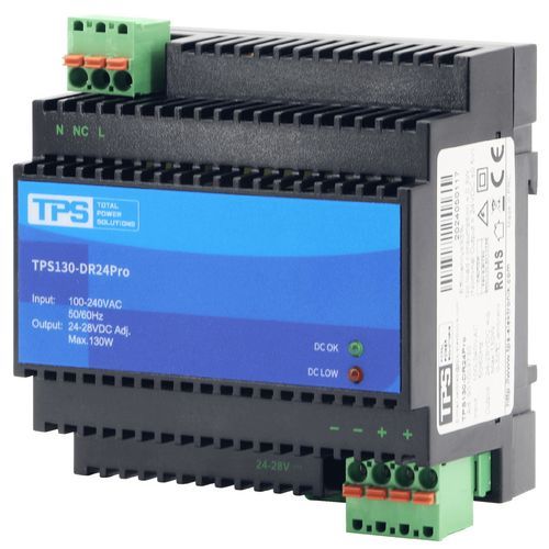 Alimentación eléctrica en riel DIN - TPS130-DR12Pro - TPS Elektronik GmbH - AC/DC / de dos salidas / monofásica