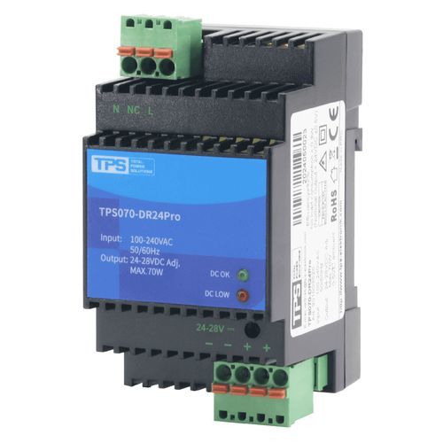 Alimentación eléctrica en riel DIN - TPS070-DR12Pro - TPS Elektronik GmbH - AC/DC / monofásica / CE