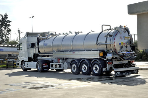 Semirremolque silo - ADR - LONGO Euroservice SRL - para transporte de materiales peligrosos / de 5 ejes / hidráulico
