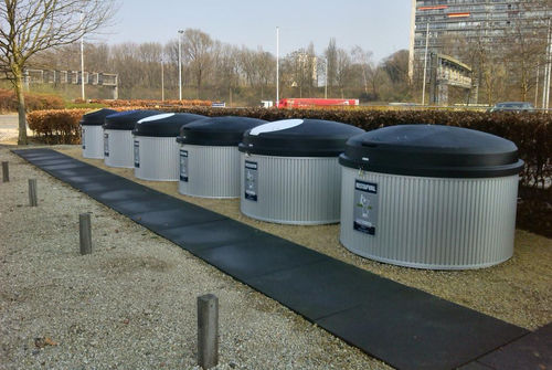 Contenedor de residuos de aluminio - ZBin series - TRAFLUX - para residuos domésticos
