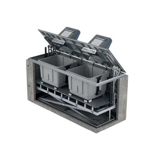 Contenedor de residuos de acero - SCL series - CONTENUR SL - de PEAD / enterrado / de carga lateral