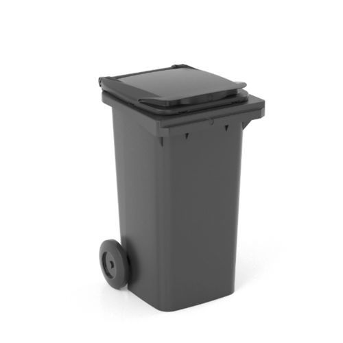 Contenedor de residuos de polietileno - C90 - CONTENUR SL - de PEAD / de carga trasera / para material plástico
