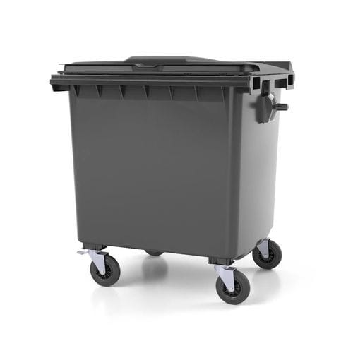 Contenedor de residuos de PEAD - C1100 - CONTENUR SL - móvil / con tapa / apilable