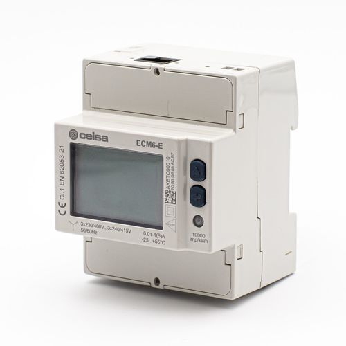 Contador de energía eléctrica trifásico - ECM6-E - Celsa Messgeräte GmbH - en riel DIN / Modbus / con pantalla LCD