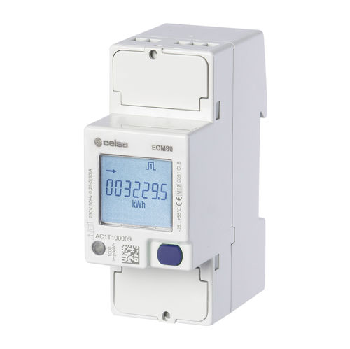 Contador de energía eléctrica monofásico - WECM80-E - Celsa Messgeräte GmbH - en riel DIN / Modbus / con pantalla LCD