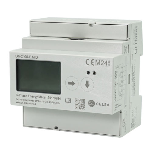 Contador de energía eléctrica trifásico - DMC100-E MID - Celsa Messgeräte GmbH - en riel DIN / Modbus / con pantalla LCD