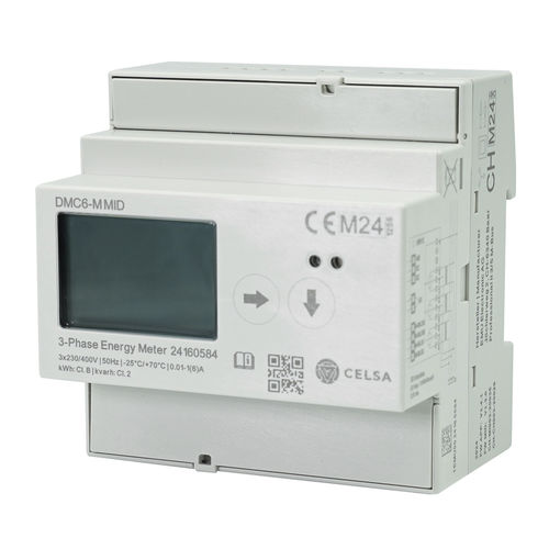 Contador de energía eléctrica trifásico - DMC6-M MID - Celsa Messgeräte GmbH - en riel DIN / con pantalla LCD / certificado MID