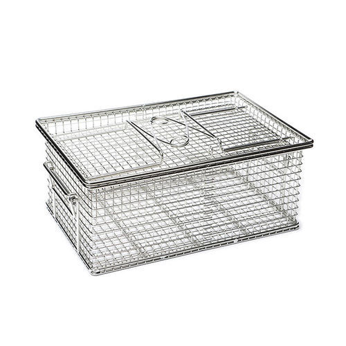 Cesto de manipulación - KP.MODULAR - IFP EUROPE - de malla de acero inoxidable / con tapa