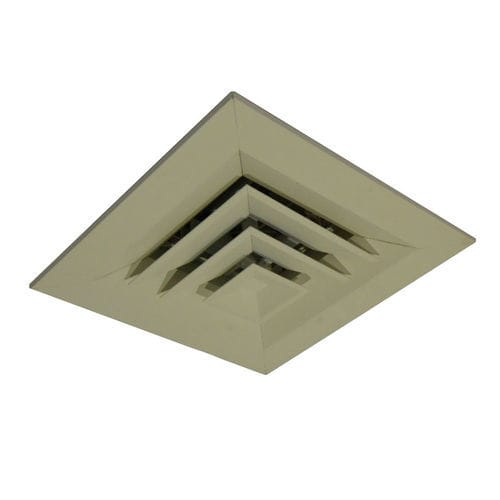 Difusor de aire cuadrado - ATD - Wozair - de techo / de metal