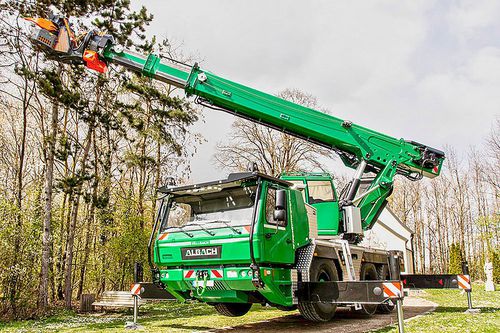 Grúa móvil - FÄLLBACH - Albach Maschinen AG - con motor diésel / de 3 ejes / hidráulica