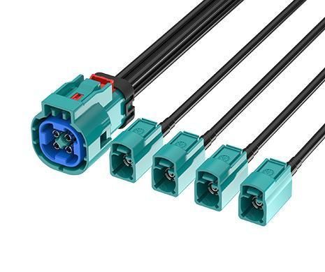 Arnés de cables eléctricos mini FAKRA - FR-1J4J-100Z01W - ATTEND Technology Inc. - RF / resistente al agua