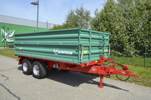 Remolque portamaquinaria - TDK 800	 - Farmtech - plataforma / de perfiles / de 2 ejes
