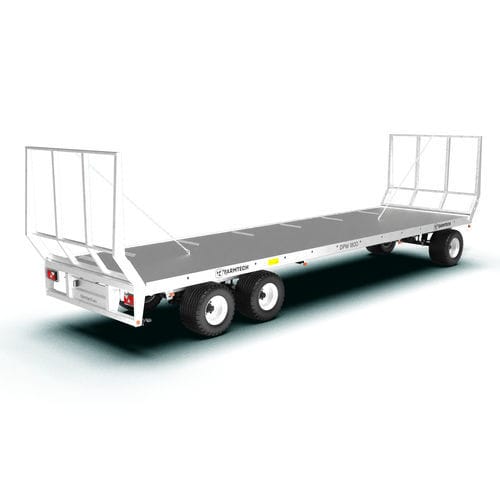 Remolque plataforma - DPW 1800 - Farmtech - plataforma / para balas de paja / de 3 ejes