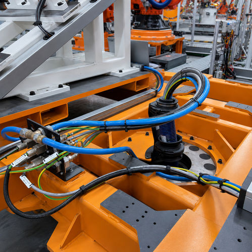 Mesa rotativa eléctrica - BizLink Robotic Solutions Germany GmbH - horizontal / de soldadura / de carga